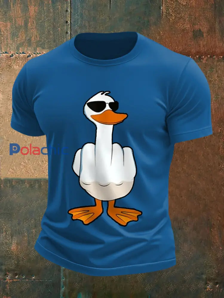 Je ne donne pas un canard drôle doigt du milieu des hommes Offensive Rude Duck Imprimer Tee