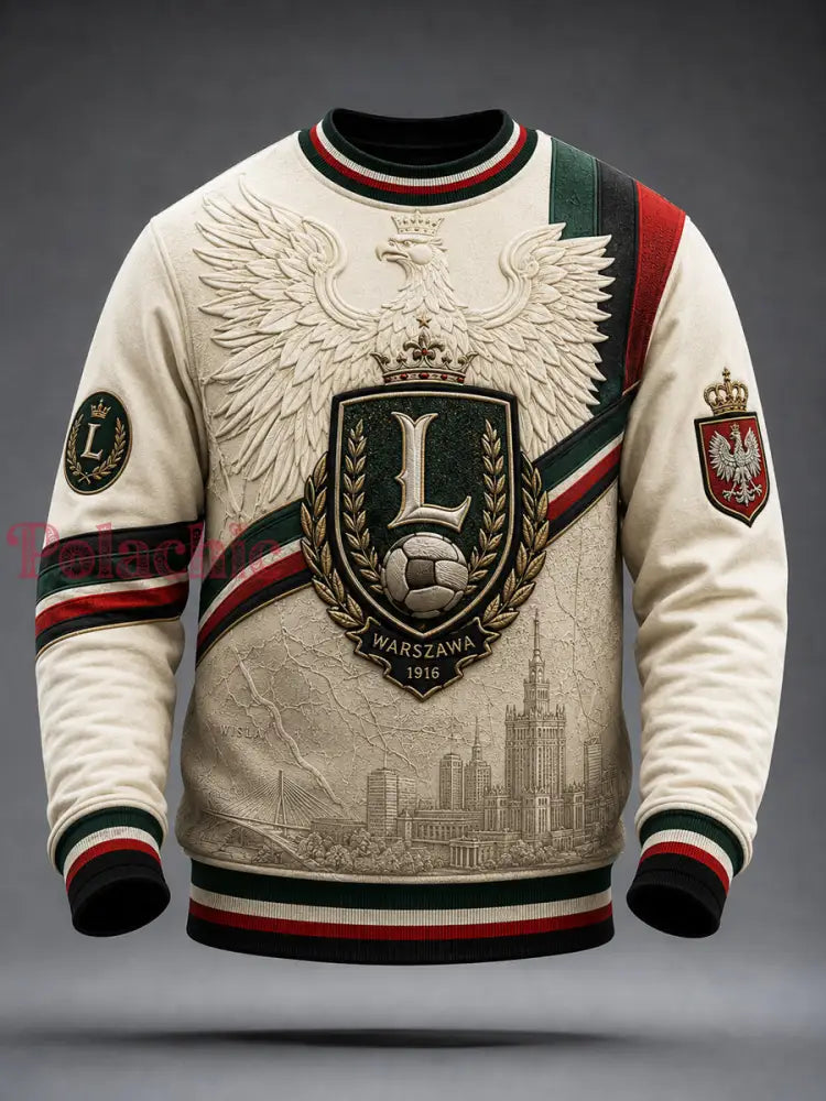 Klasyczna bluza piłkarska Retro Warsaw Football Club - Jak na zdjęciu / S