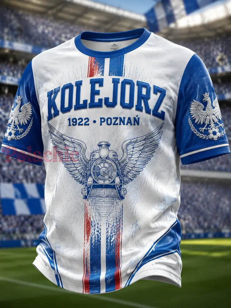 Klasyczna koszulka z grafiką inspirowaną dziedzictwem kibiców piłki nożnej - Jak na zdjęciu / S