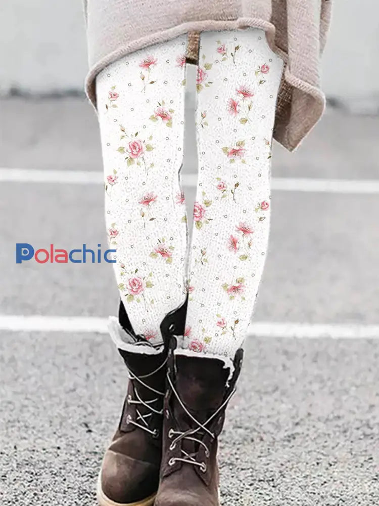 Legging Breast Cancer Rose Femme comme image / S