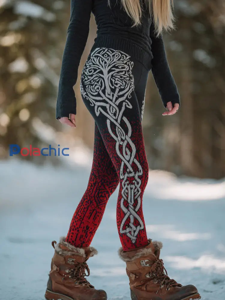 Legging Viking doublé en velours Femme comme image / S