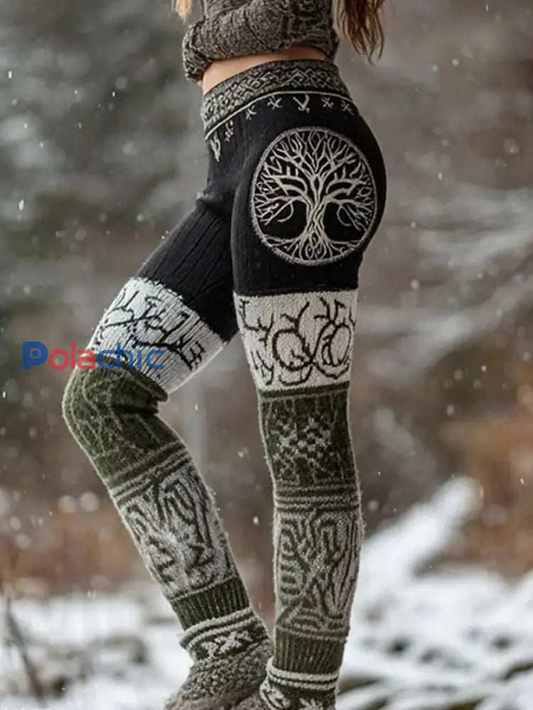 Legging Viking doublé en velours Femme comme image / S