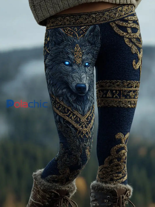 Legging Viking Wolf Femme Bleu Marine / S