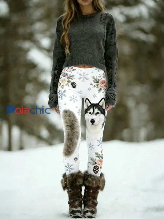 Leggings confortables à imprimé animal vintage pour femmes A / S