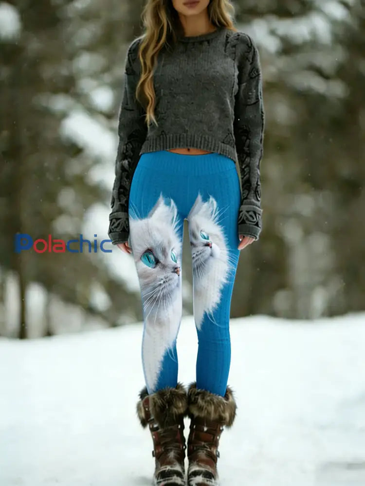 Leggings confortables à imprimé animal vintage pour femmes A / S