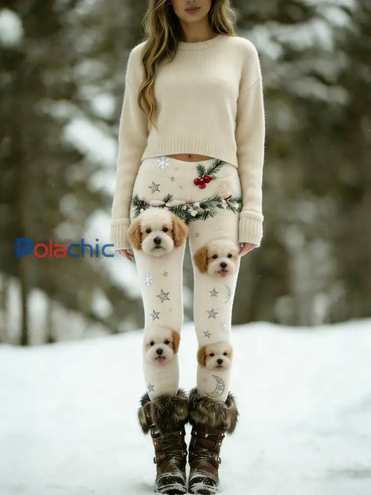 Leggings confortables à imprimé animal vintage pour femmes A / S