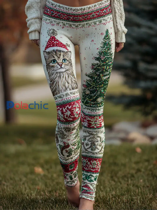 Leggings confortables rétro imprimé Art animal pour femmes A / S