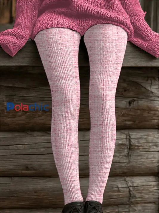 Leggings décontractés à carreaux roses pour femmes Rose / S