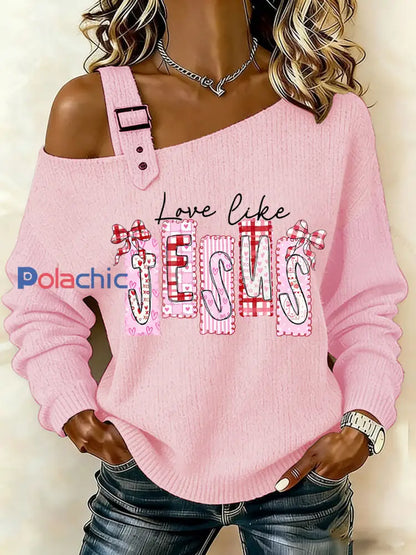 Les femmes de la Saint-Valentin aiment comme Jésus Tops Rose / S