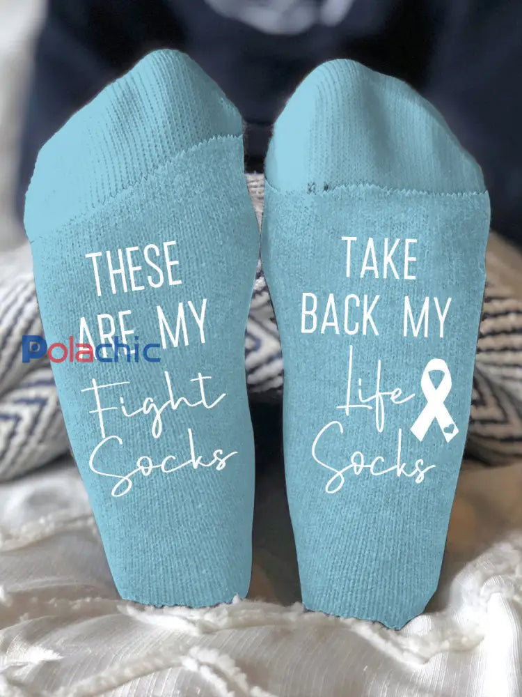 Les modèles unisexes combattent les maladies chaussettes Bleu clair / ONE