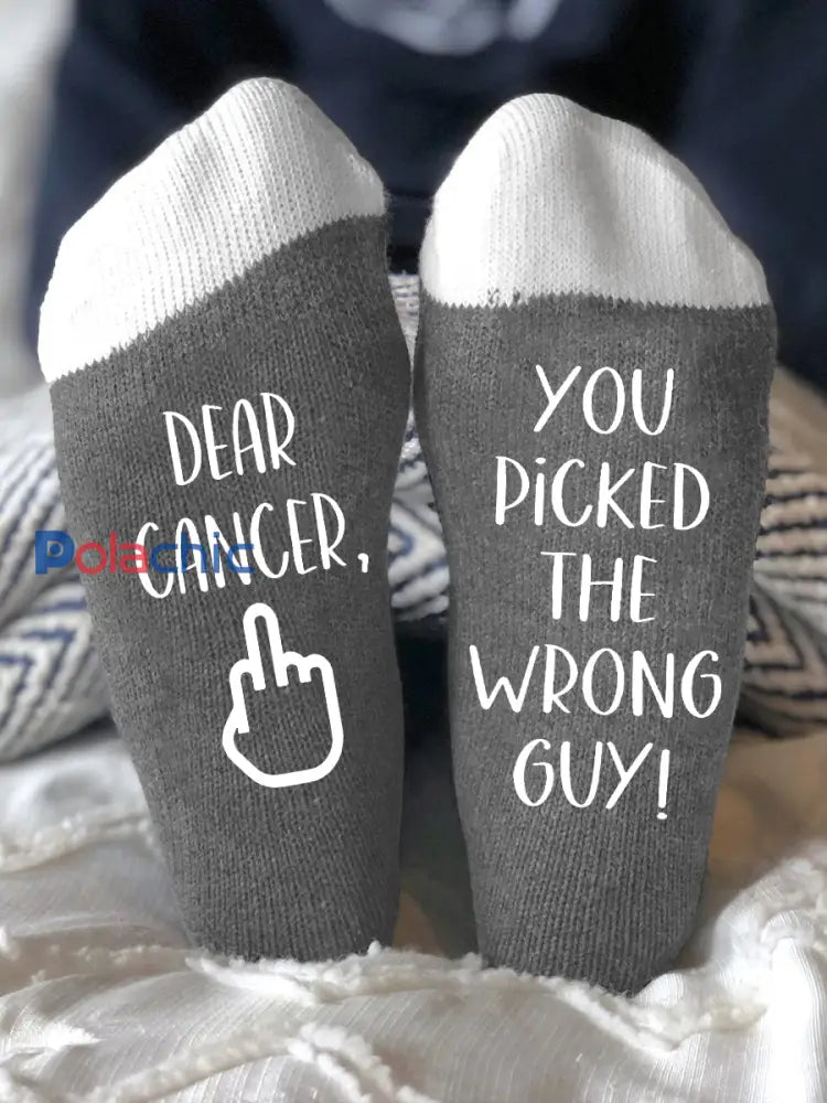 Les modèles unisexes combattent les maladies chaussettes Gris / ONE