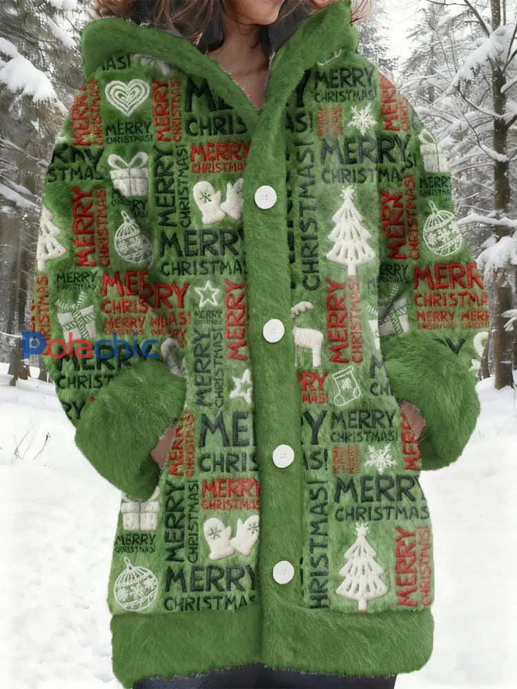 Manteau de modèle de jour de Noël de la flanelle des femmes comme image / S