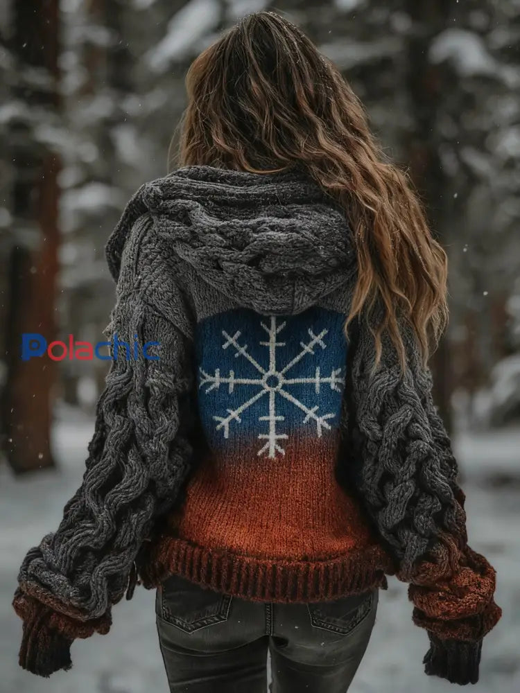 Manteau en tricot Viking Vegvisir Cardigan Femme Gris / S