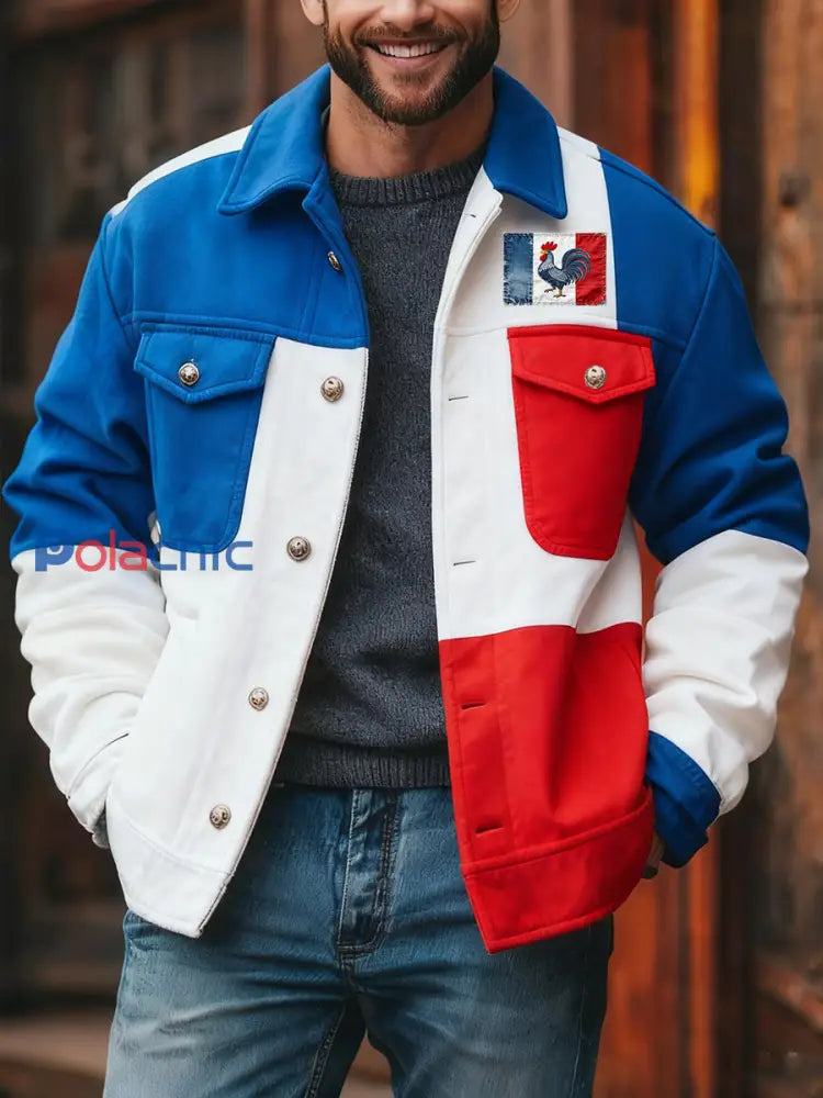 Manteau Le Coq Gaulois Flag Heavyweight Homme comme image / S