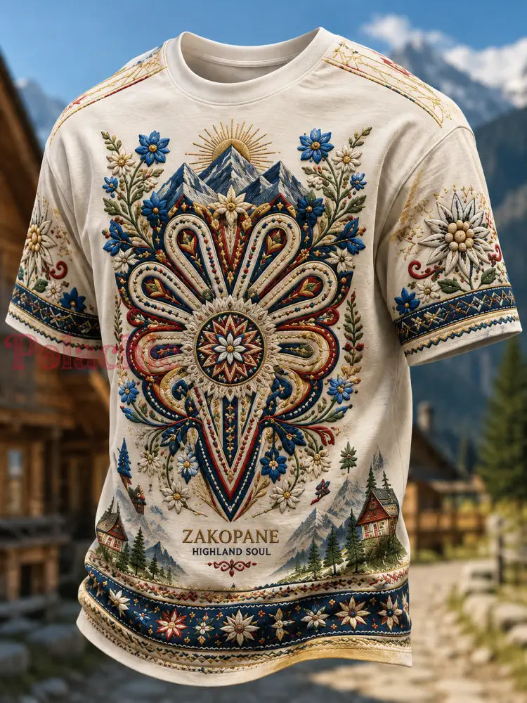 Męska koszulka z krótkim rękawem Zakopane Mountain Folk Festival - A / S