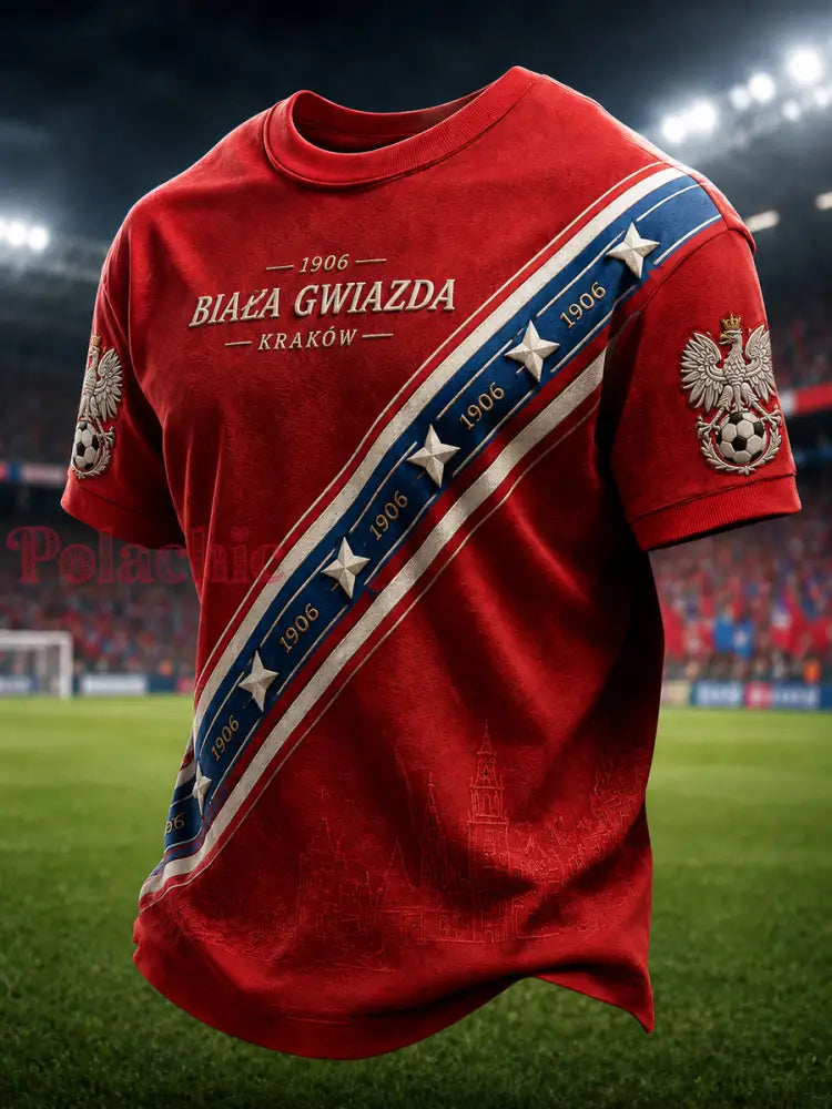 Męski t-shirt kibica Krakowa - Jak na zdjęciu / S