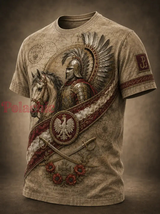 Męski t-shirt wojskowy polskich sił zbrojnych z krótkim rękawem - A / S