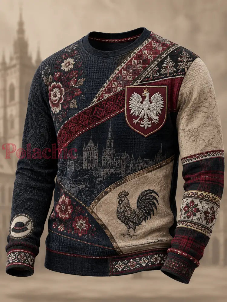 Męski t-shirt z falbanką w Polsce z długim rękawem - A / S