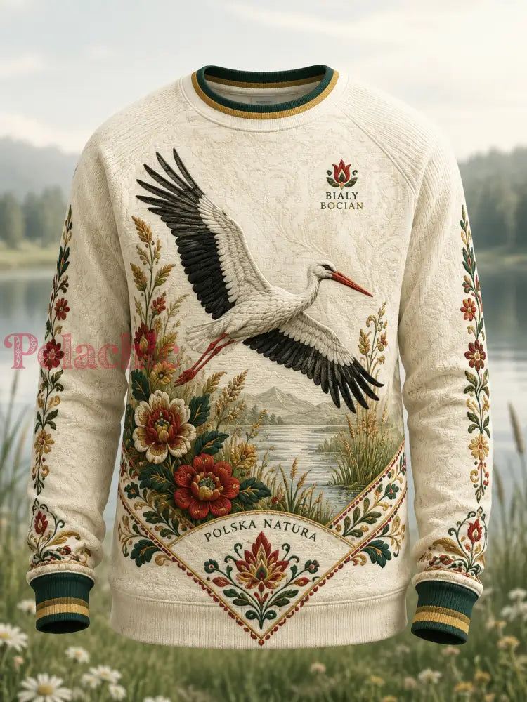 Męski t-shirt z falbanką w Polsce z długim rękawem - A / S