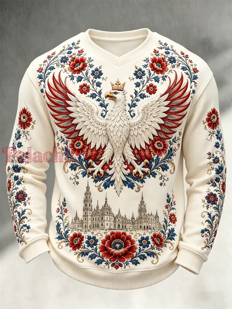 Męski t-shirt z falbanką w Polsce z długim rękawem - A / S