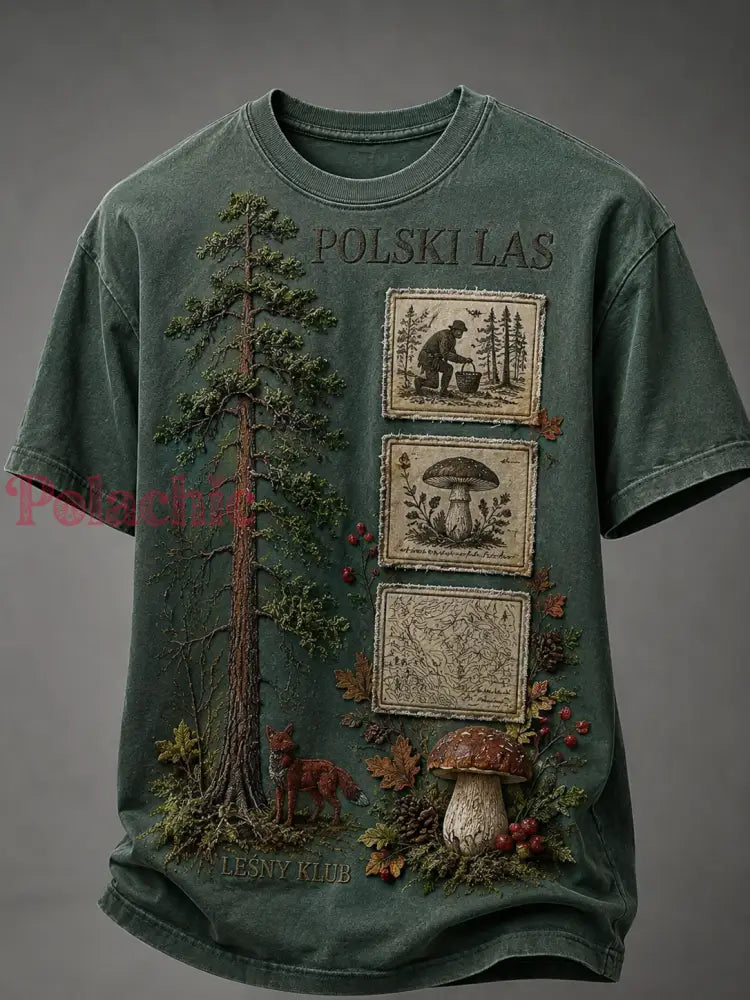 Męski T-shirt z krótkim rękawem z motywem Grzybobranie - A / S