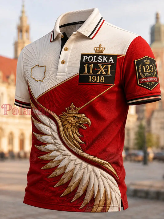 Męski T-shirt z krótkim rękawem na Dzień Niepodległości Polski - A / S