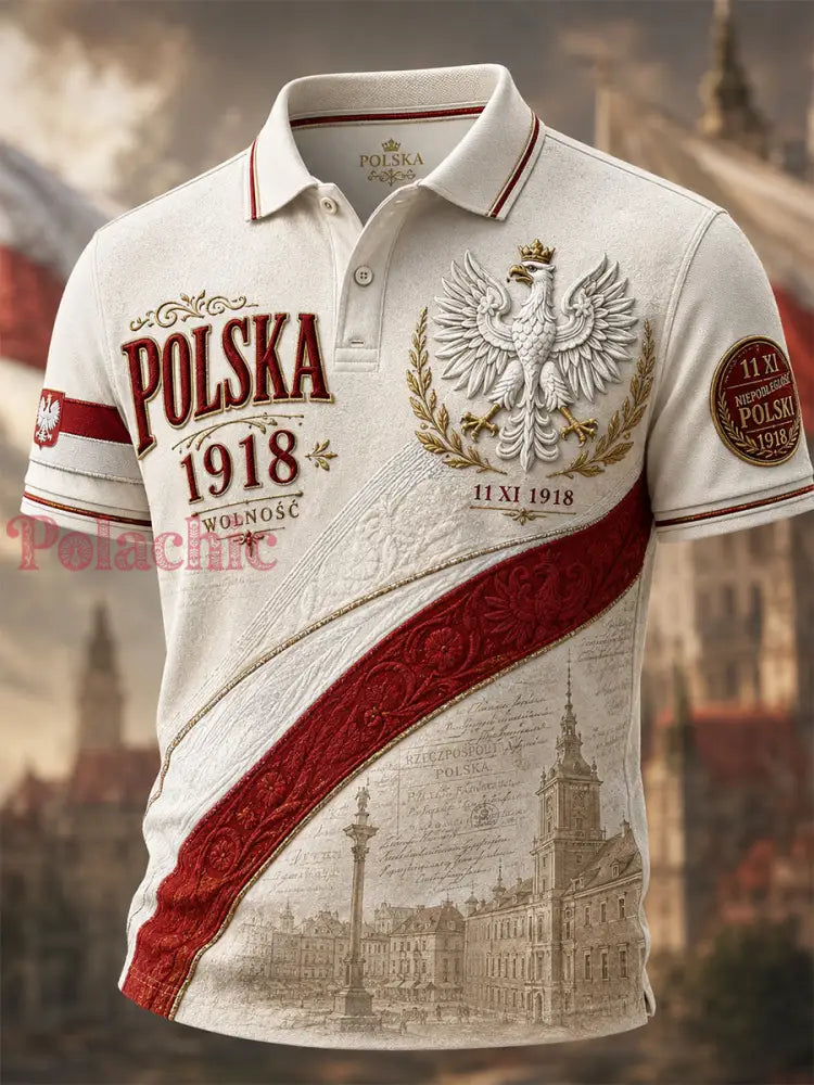 Męski T-shirt z krótkim rękawem na Dzień Niepodległości Polski - A / S