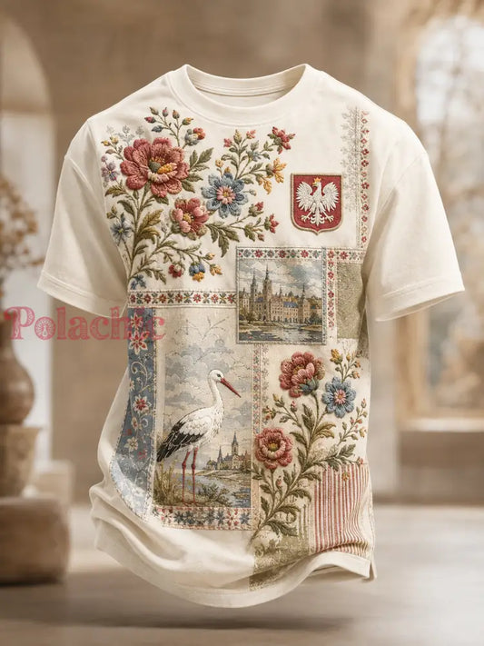 Męski t-shirt z krótkim rękawem z Polską - A / S