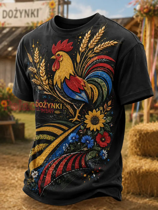 Męski T-Shirt z krótkim rękawem Polski Dożynki - A / S