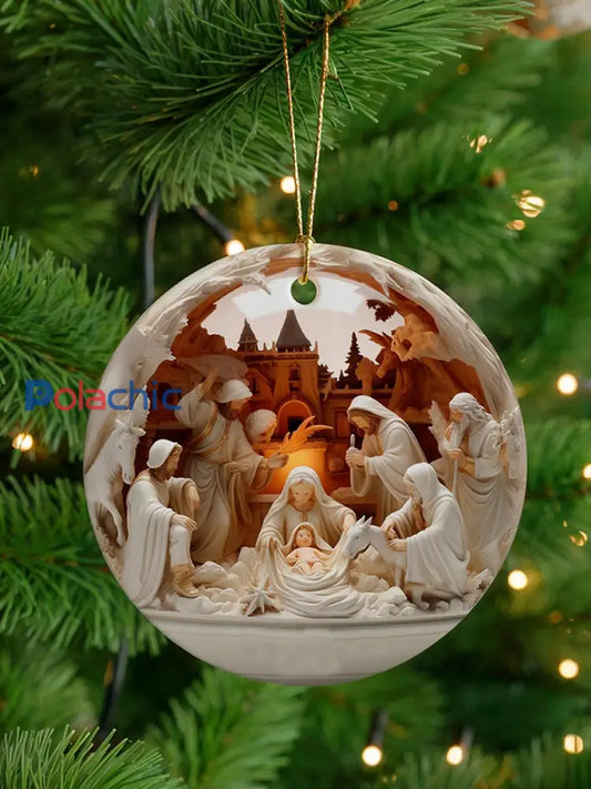 Ornement de Noël de la Nativité comme image / UN