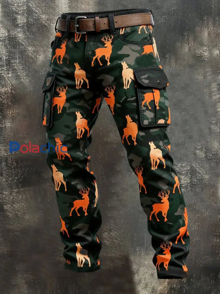 Pantalon Cargo Camouflage Rétro Homme comme image / S