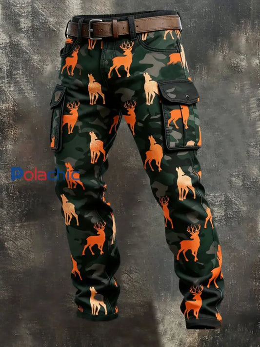 Pantalon Cargo Camouflage Rétro Homme comme image / S