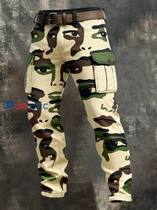 Pantalon Cargo Camouflage Rétro Homme comme image / S