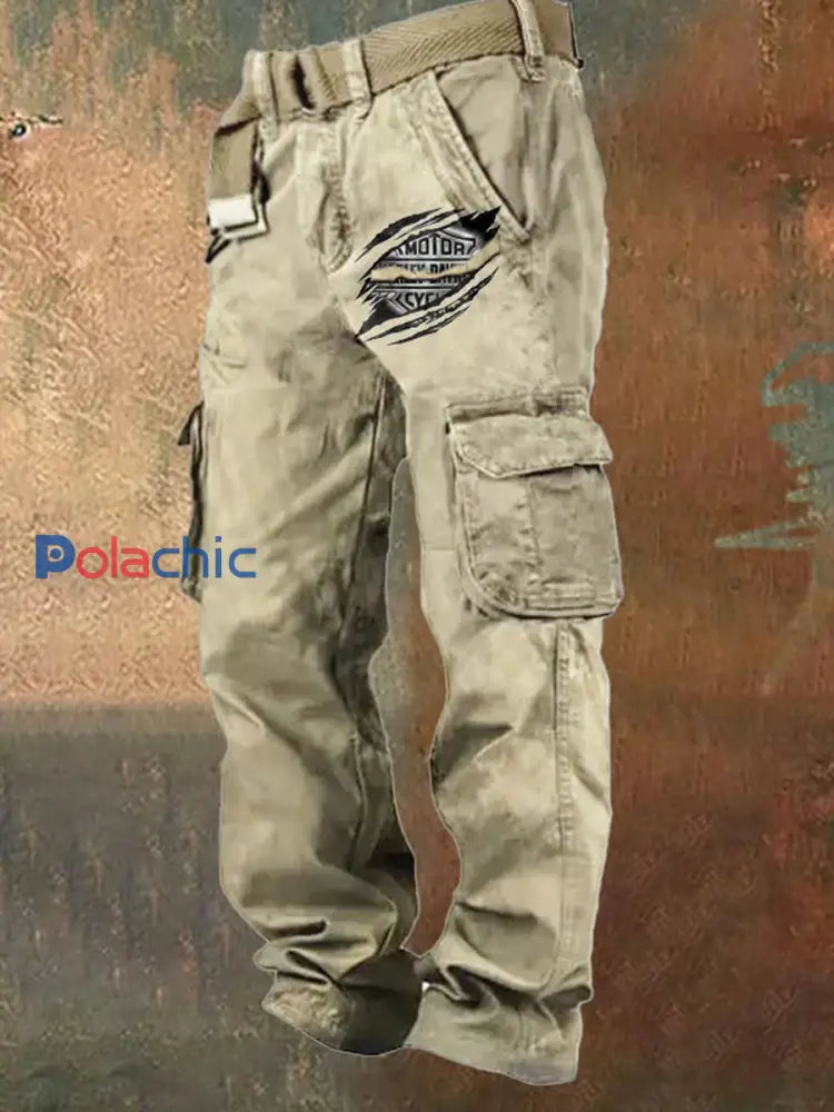 Pantalon cargo multifonctionnel à poches multiples rétro pour hommes A / S