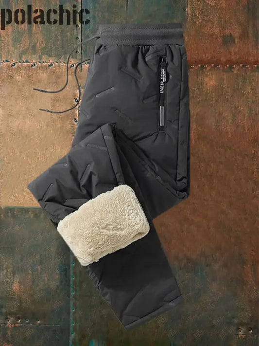 Pantalon De Sport Décontracté En Plein Air Pour Hommes Peluche Vintage Texture Pattern Print Logo