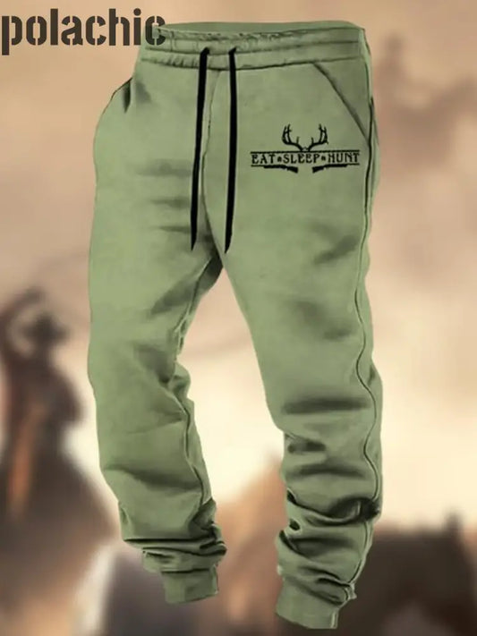 Pantalon De Survêtement Décontracté À Rayures Avec Logo Chasse Western Village Imprimé Cowboy