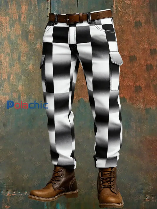 Pantalon de travail décontracté pour hommes rétro vacances Business Art Print A / S