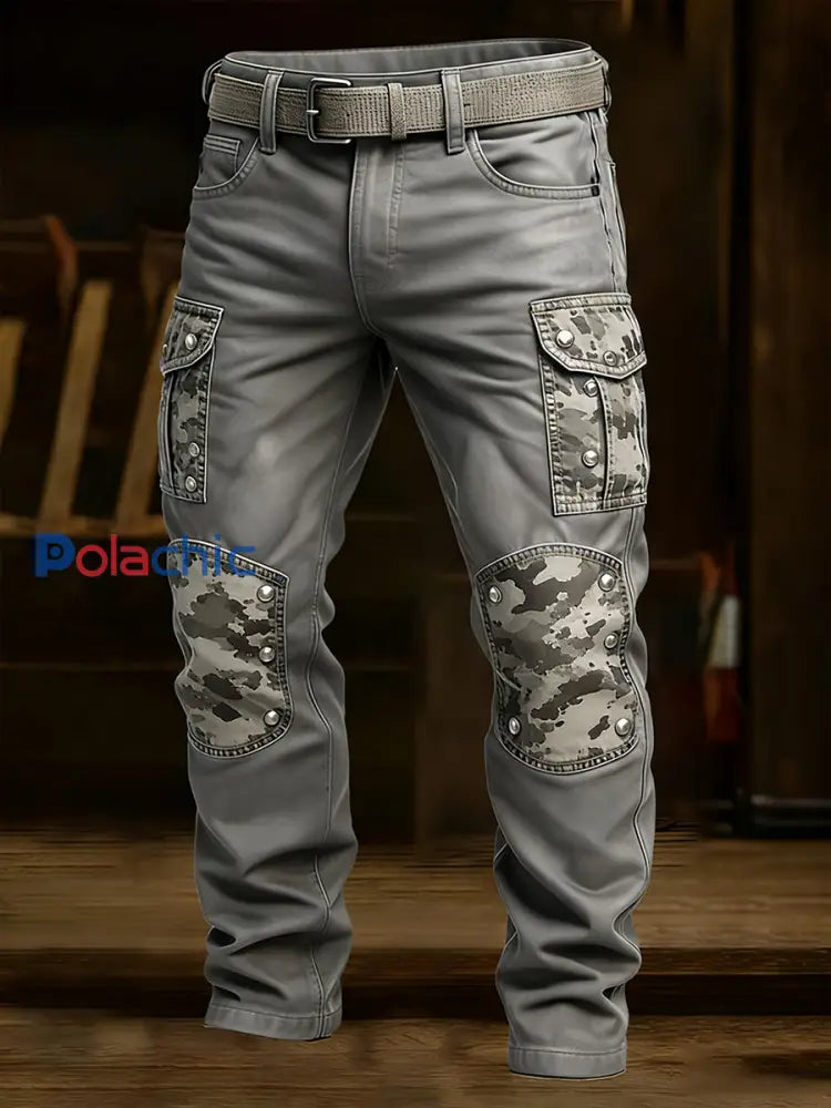 Pantalon de travail décontracté de style d’affaires rétro pour hommes