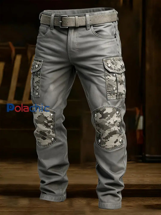 Pantalon de travail décontracté de style d’affaires rétro pour hommes