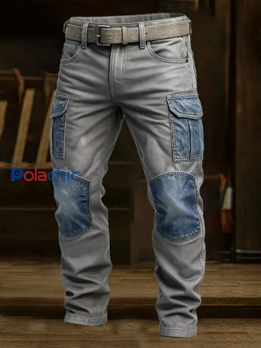 Pantalon de travail décontracté de style d’affaires rétro pour hommes A / S