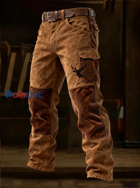 Pantalon de travail décontracté de style d’affaires rétro pour hommes A / S