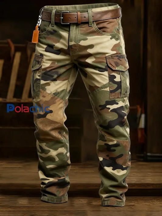 Pantalon de travail décontracté de style d’affaires rétro pour hommes A / S