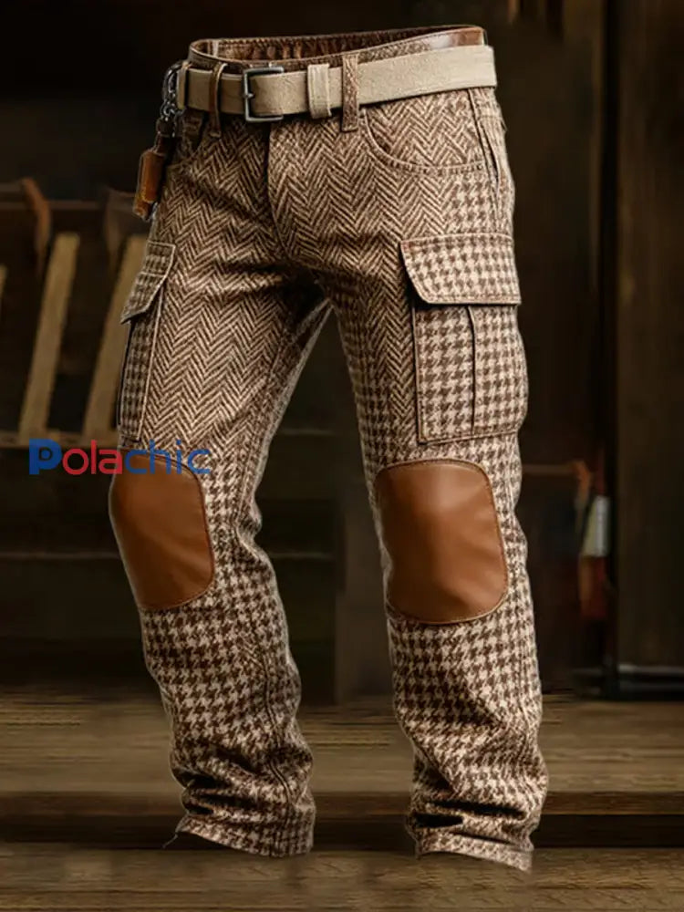 Pantalon de travail décontracté de style d’affaires rétro pour hommes A / S