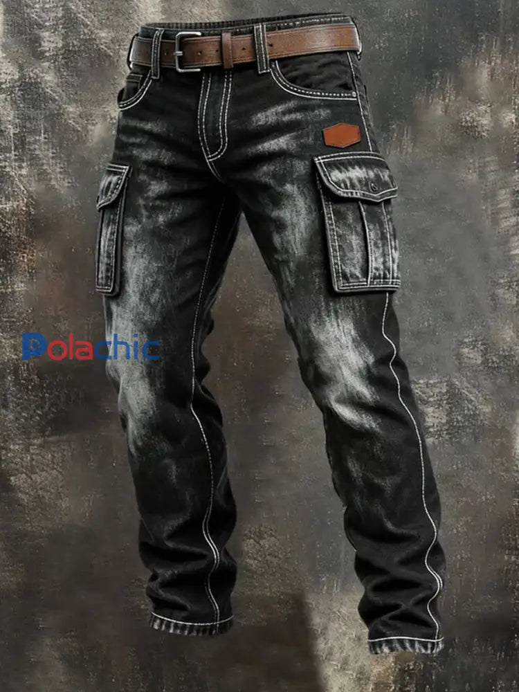 Pantalon de travail décontracté de style d’affaires rétro pour hommes A / S