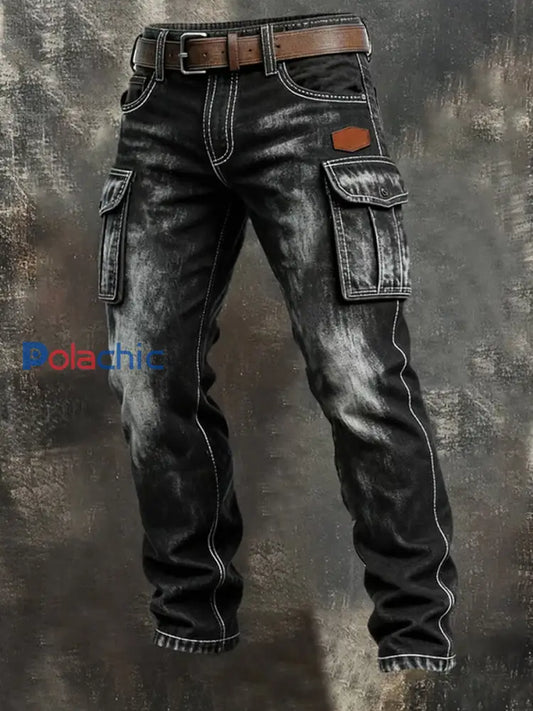 Pantalon de travail décontracté de style d’affaires rétro pour hommes A / S