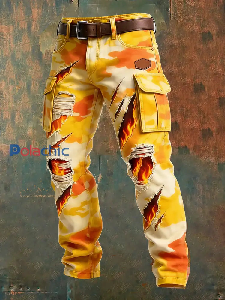 Pantalon de travail décontracté de style d’affaires rétro pour hommes A / S