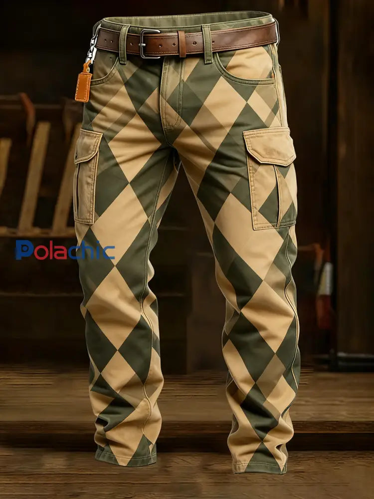 Pantalon de travail décontracté de style d’affaires rétro pour hommes A / S