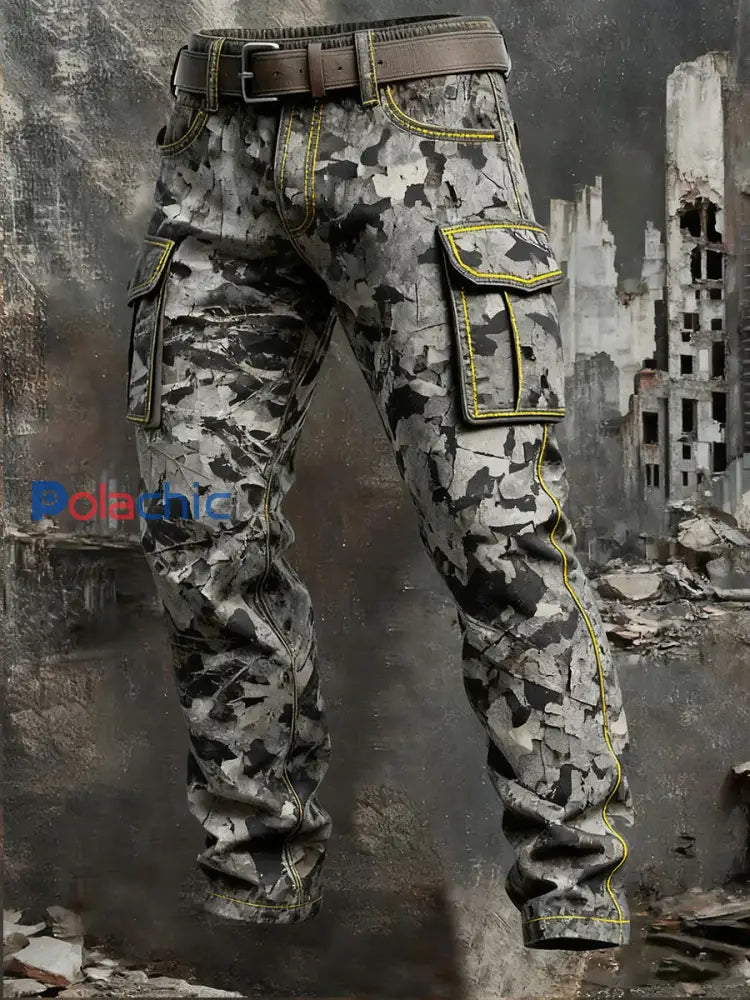 Pantalon de travail décontracté de style d’affaires rétro pour hommes A / S