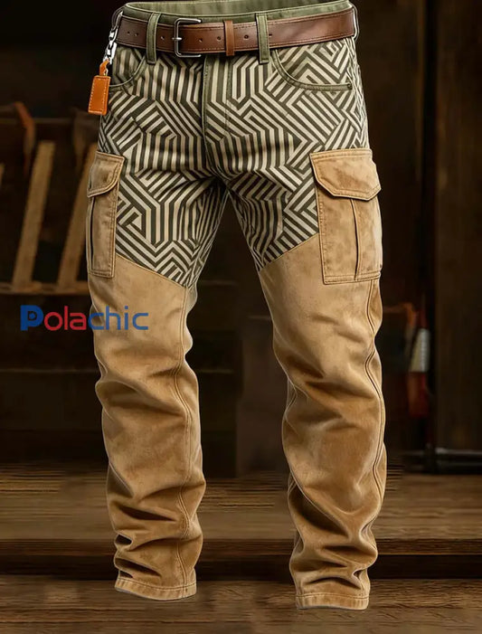 Pantalon de travail décontracté de style d’affaires rétro pour hommes A / S