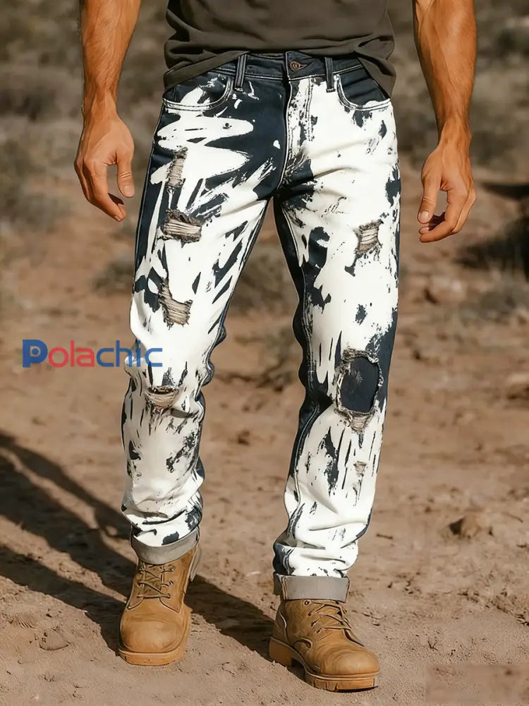 Pantalon de travail décontracté de style d’affaires rétro pour hommes A / S